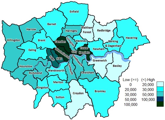 London workplace gross-value added 2014