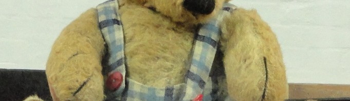 Alan Turing's teddy bear Porgy face on