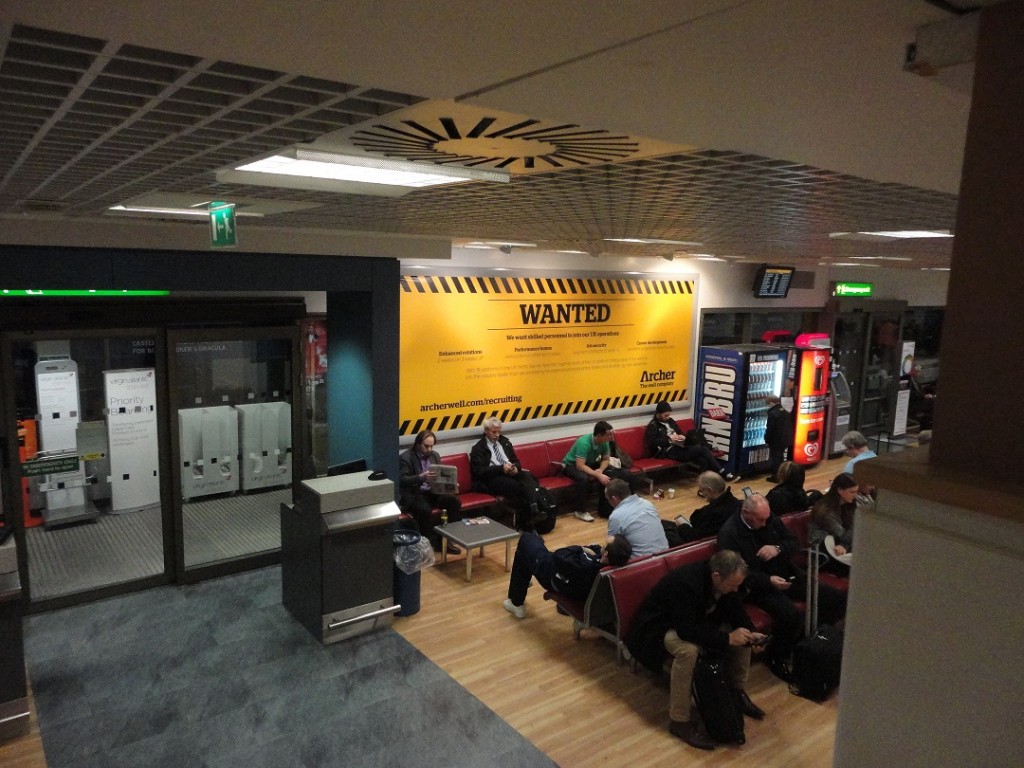 Iron men: Aberdeen airport’s departure lounge