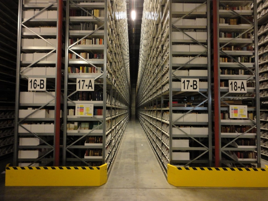 Book Storage Facility aisle