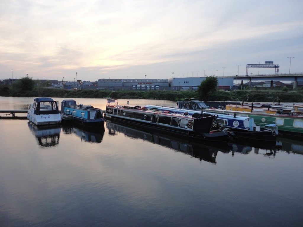 Doncaster waterfront with patriotically named flyover in background