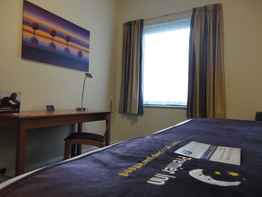 Purple patches: room 326 of the High Fishergate Premier Inn in Doncaster